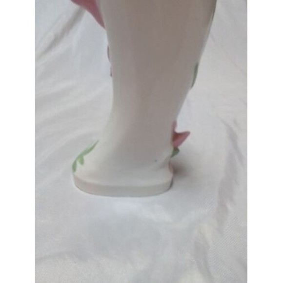 Vintage Goldfish Beta Fish Curve Ceramic Vase 6" Pink Green Made In China - Picture 5 of 11